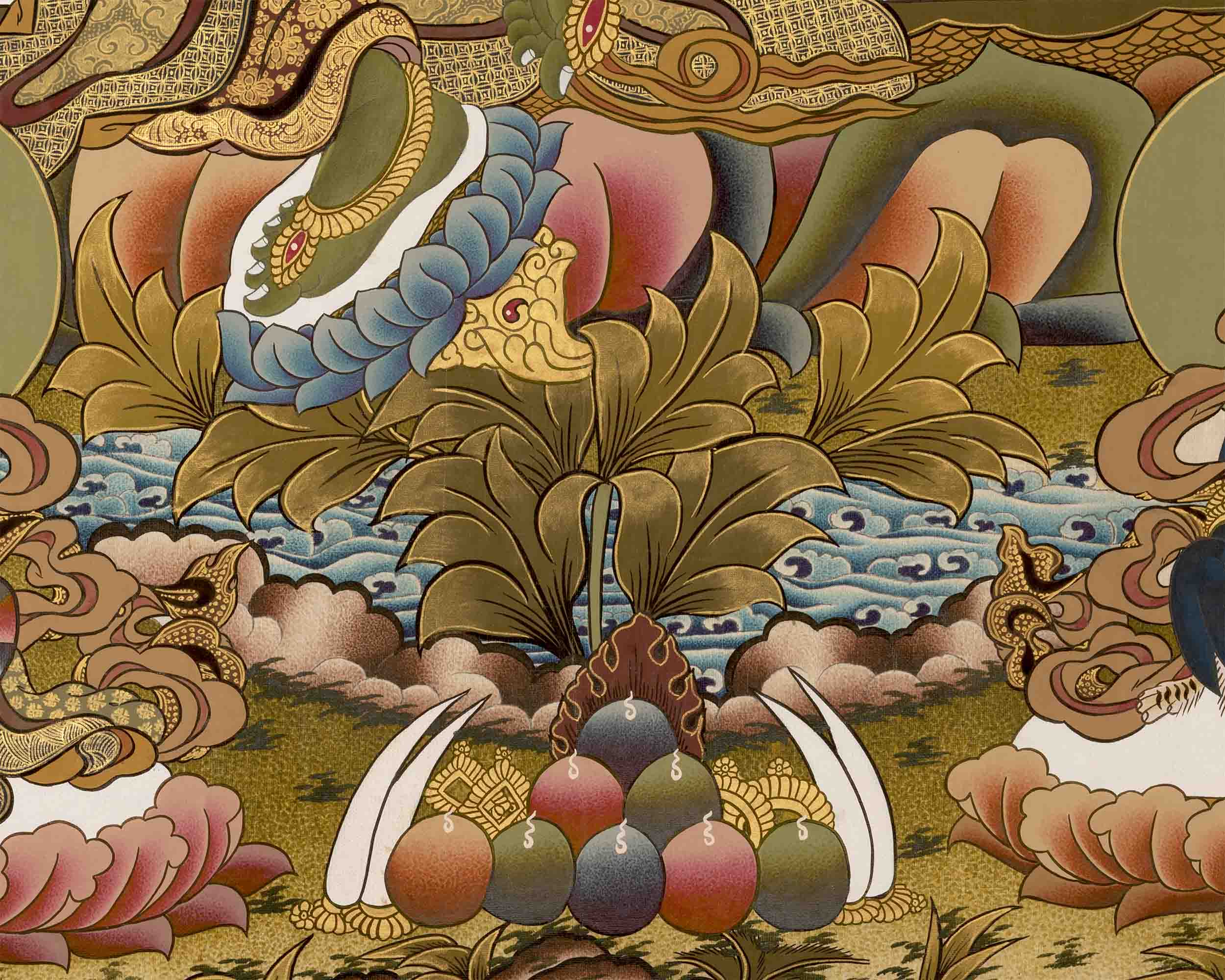 Green Tara Tibetan Thangka Painting | Wall Hanging Decor