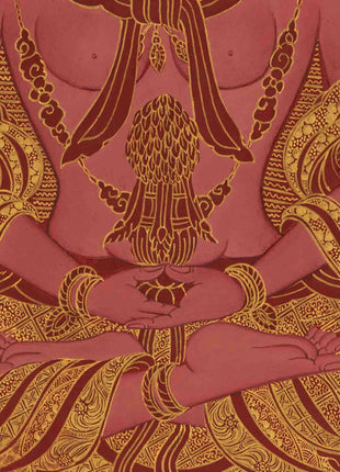 Buddha Amitayus Thangka | 24k Gold High Quality Art | Religious Painting