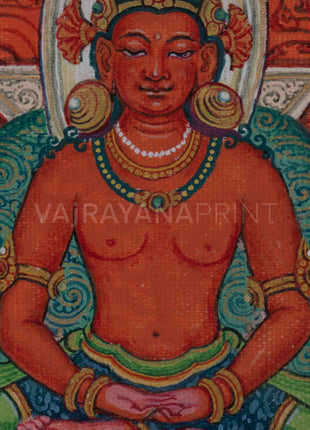 5 Buddhas Giclee Print For Meditation and Mindfuless | Punccha Buddha Canvas Art For Wall Decor
