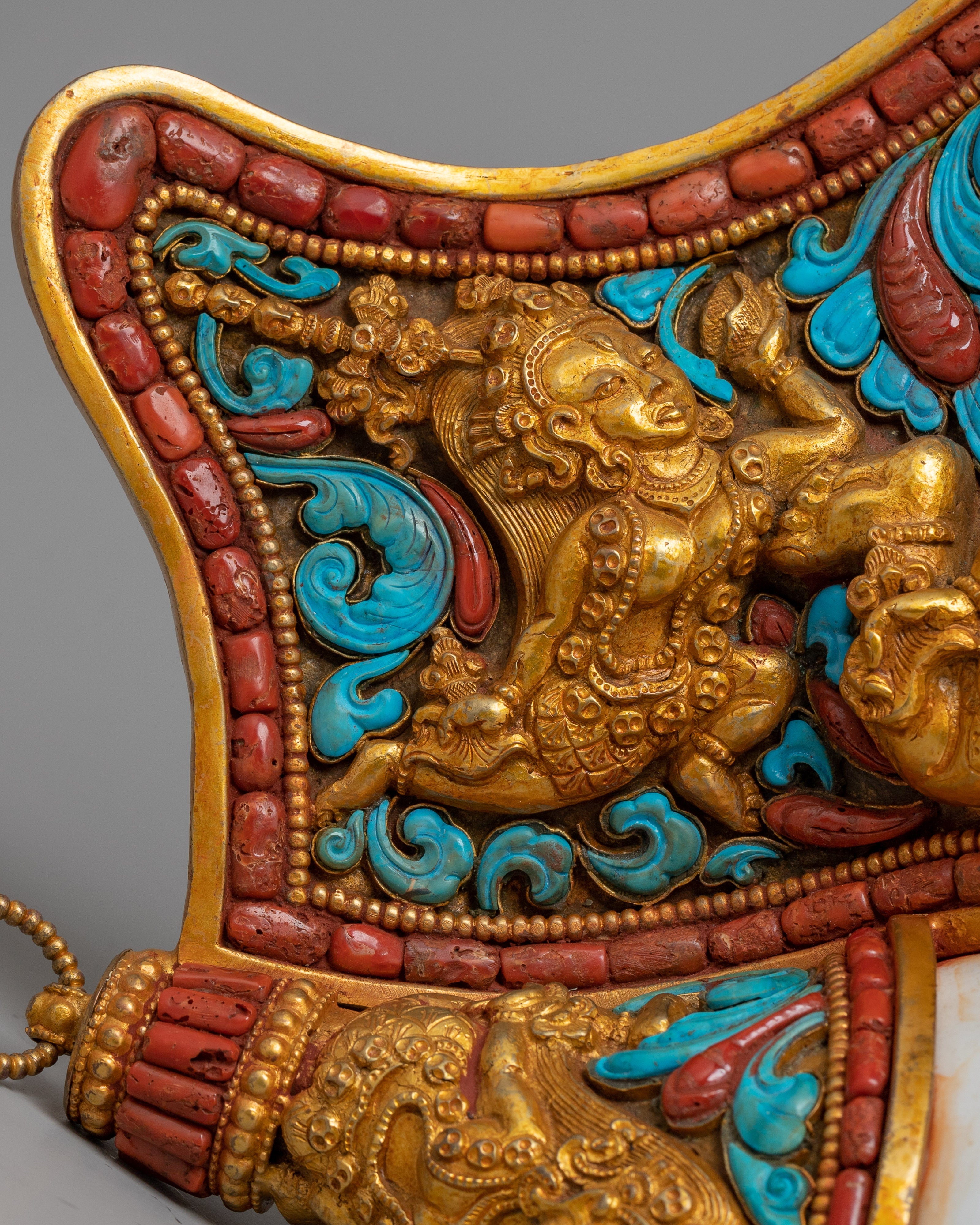 Tibetan Conch Shell | Handmade Buddhist Ceremonial Instrument