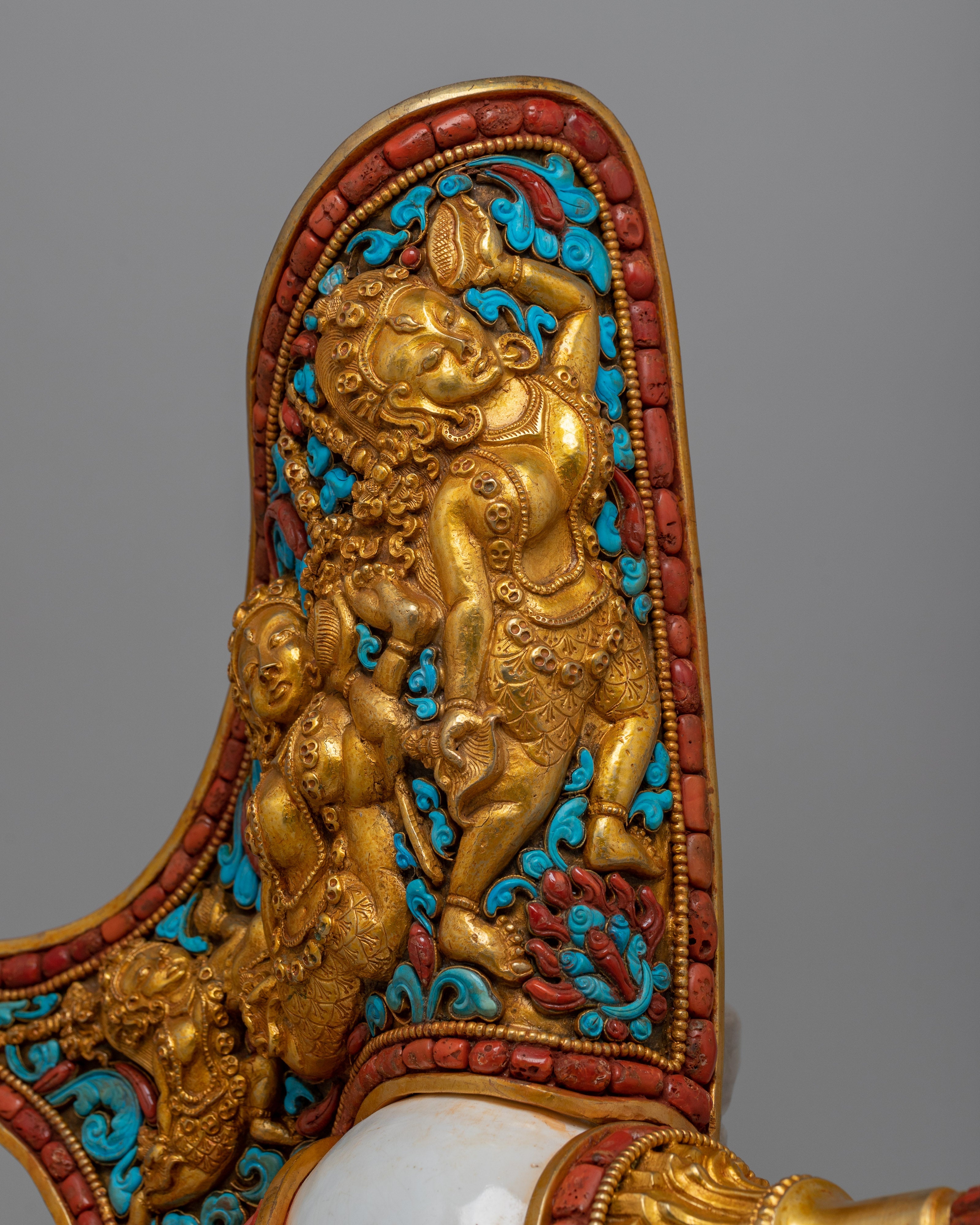 Tibetan Conch Shell | Handmade Buddhist Ceremonial Instrument