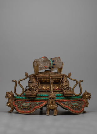 Copper Dharmadhatu With Vajra | Traditional Buddhist Symbols
