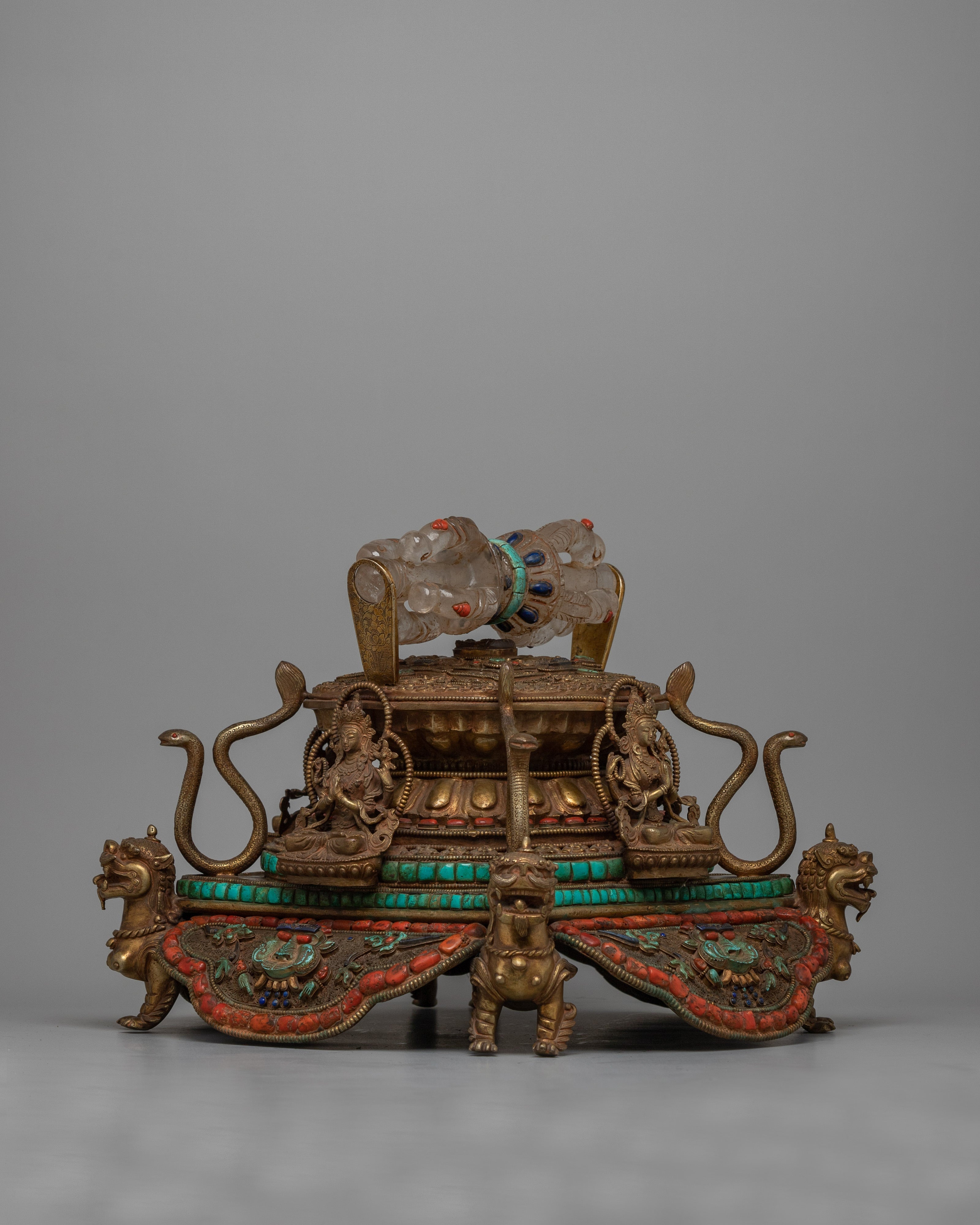 Copper Dharmadhatu With Vajra | Traditional Buddhist Symbols