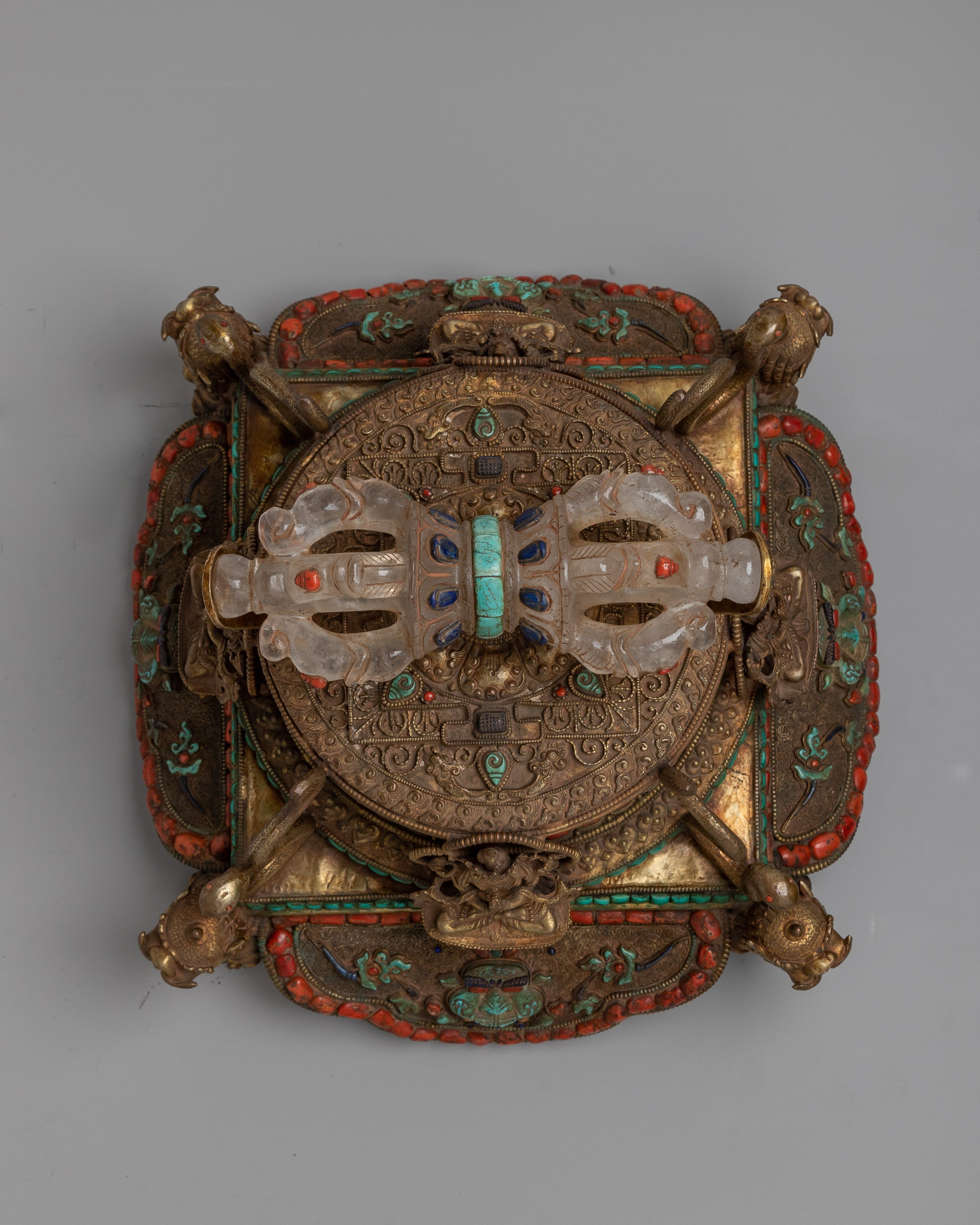 Copper Dharmadhatu With Vajra | Traditional Buddhist Symbols
