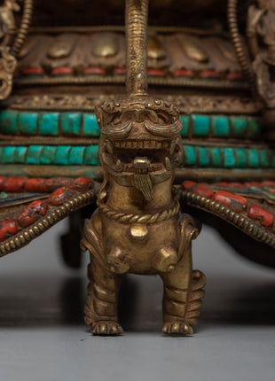 Copper Dharmadhatu With Vajra | Traditional Buddhist Symbols