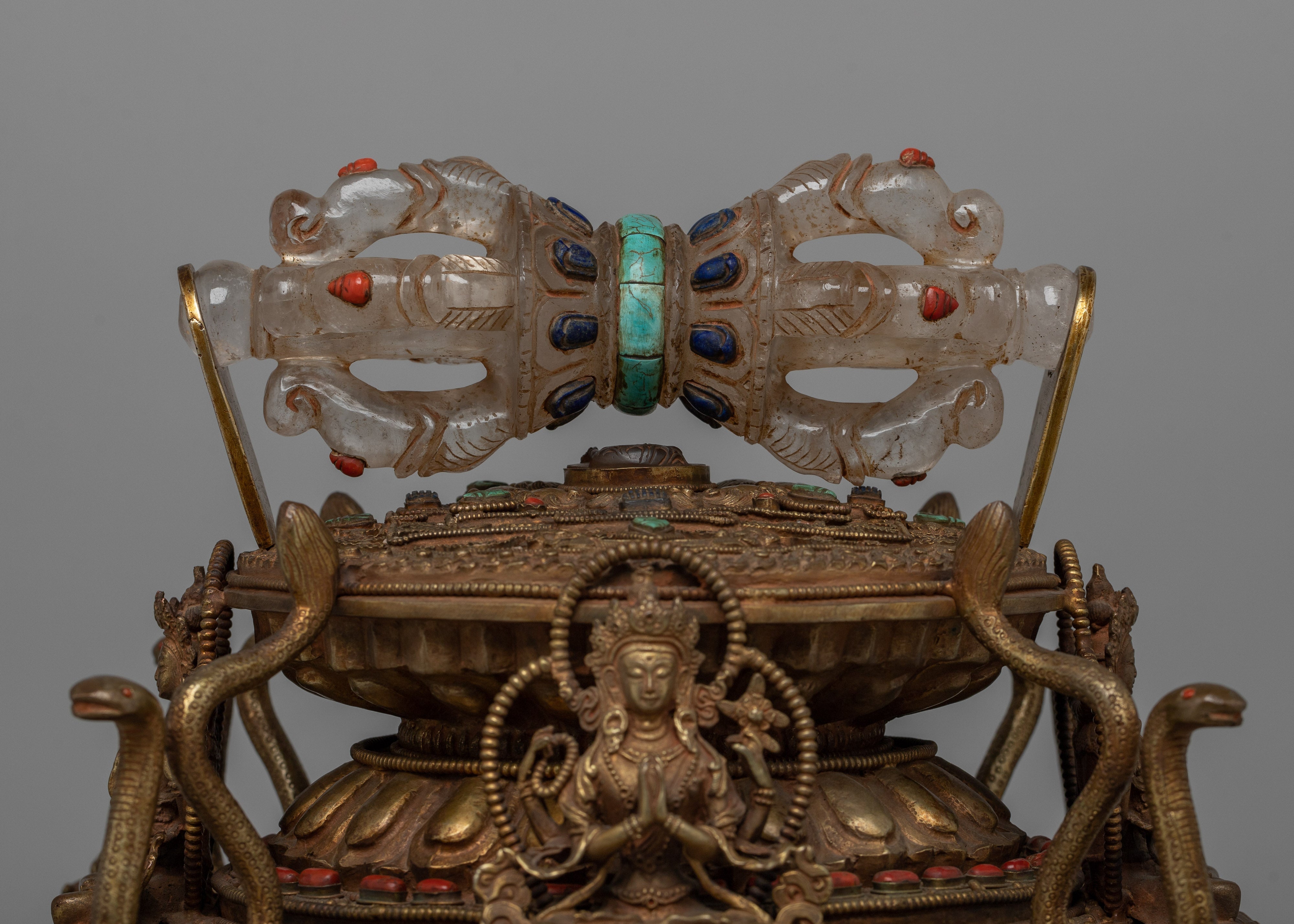Copper Dharmadhatu With Vajra | Traditional Buddhist Symbols