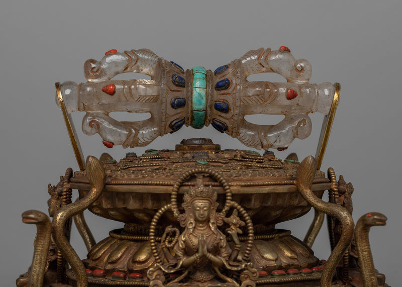 Copper Dharmadhatu With Vajra | Traditional Buddhist Symbols
