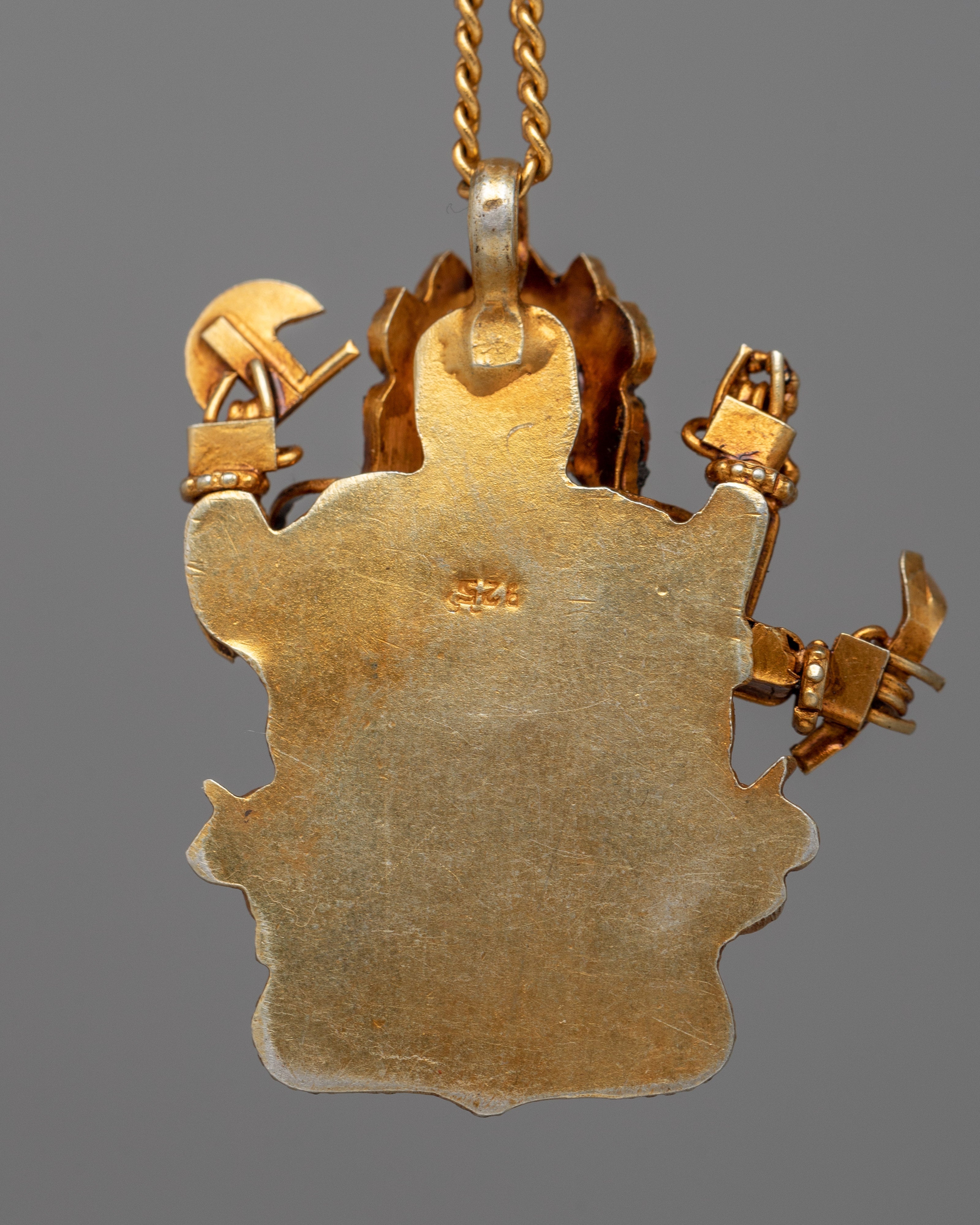 Coral Ganesh Locket | Hindu Deity Jewelry for Blessings