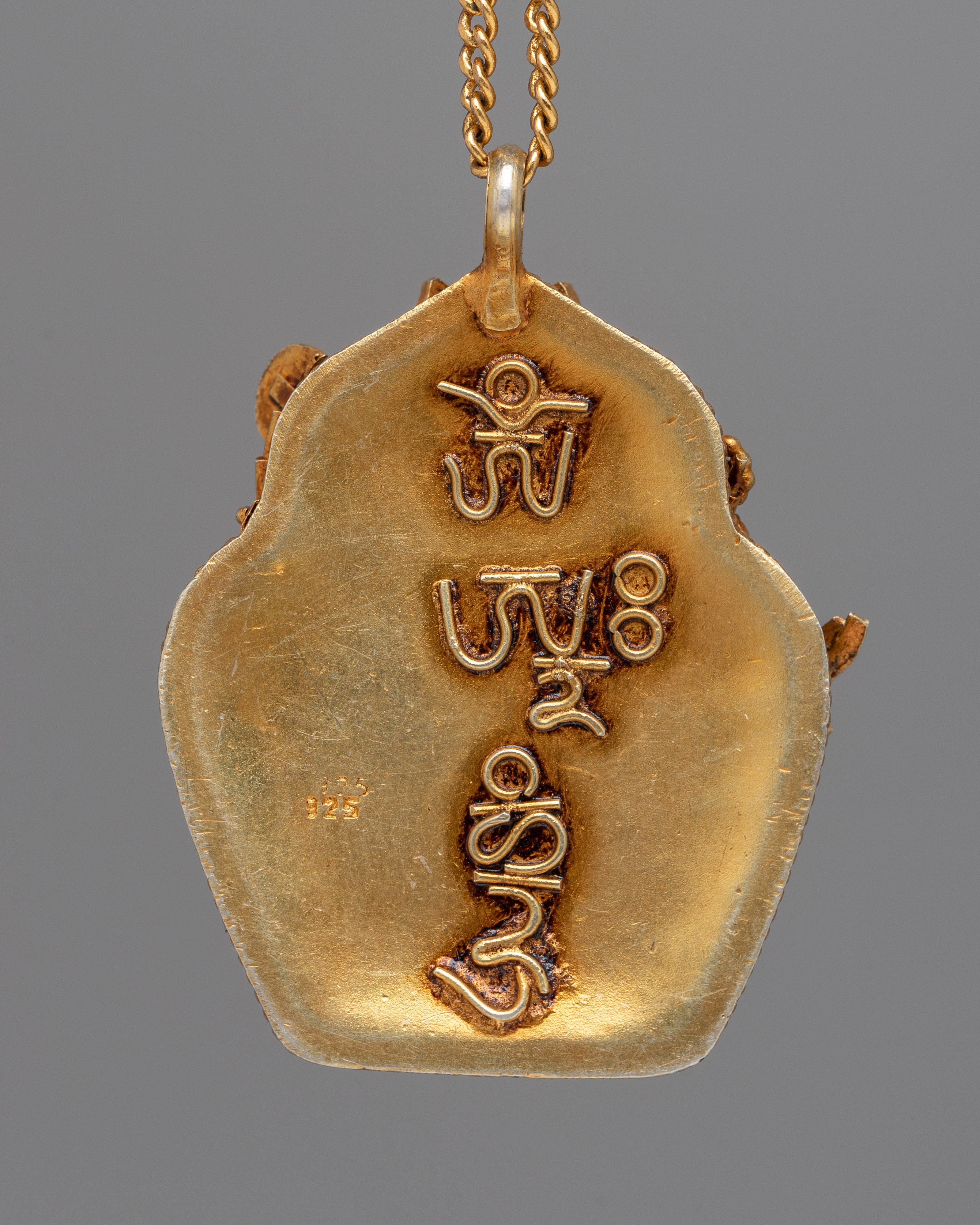 Coral Stone Ganesh Locket | Spiritual Enlightenment and Protection