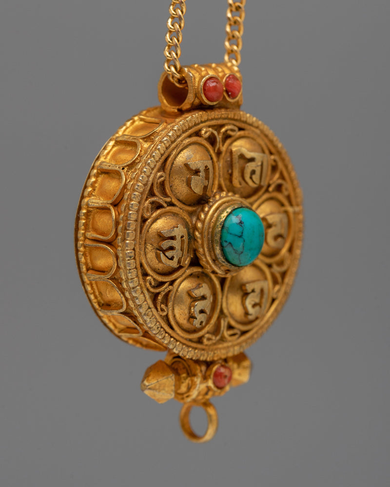 Mantra Ghau Box Locket | Buddhist Jewelry Gift