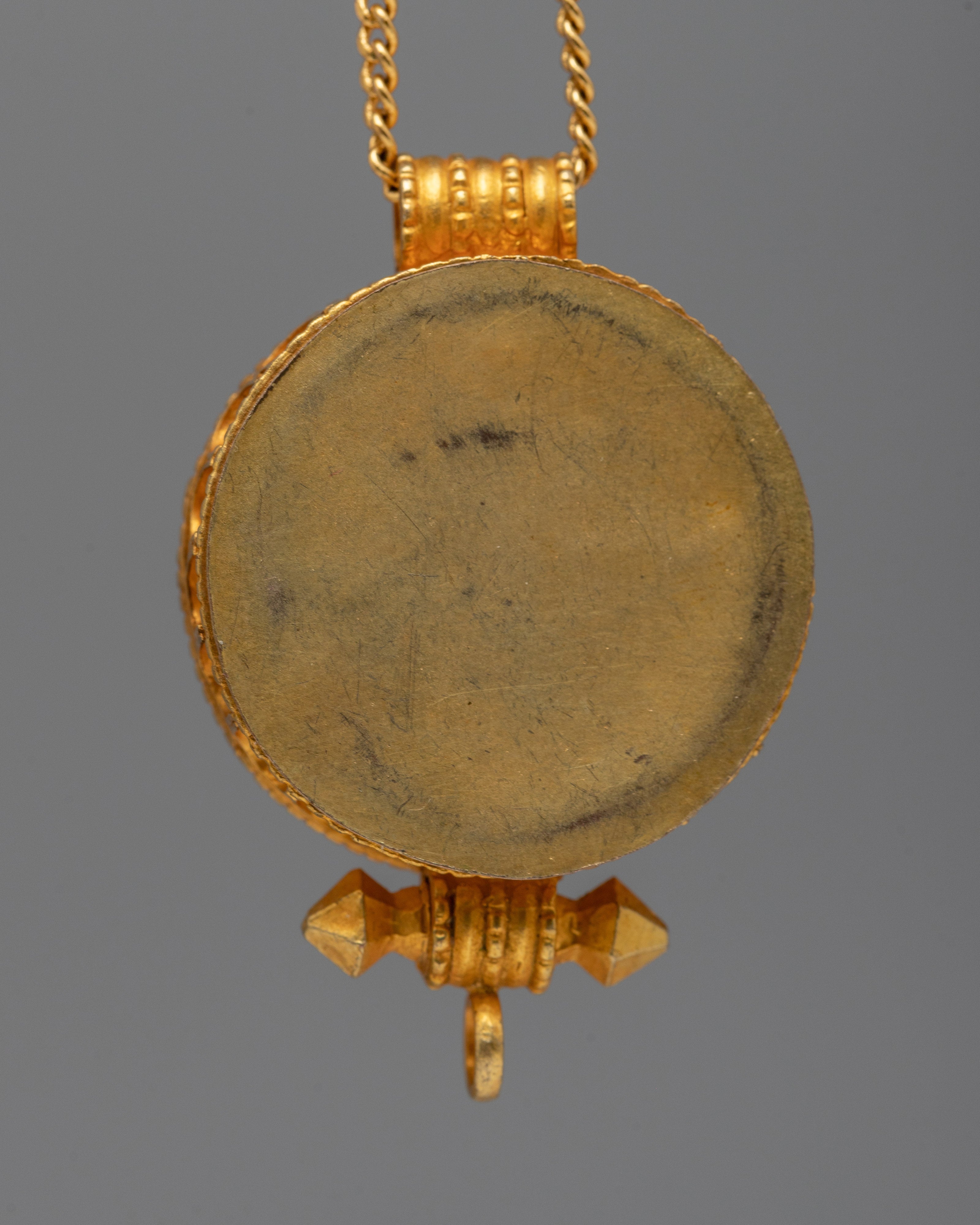 Mantra Ghau Box Locket | Buddhist Jewelry Gift