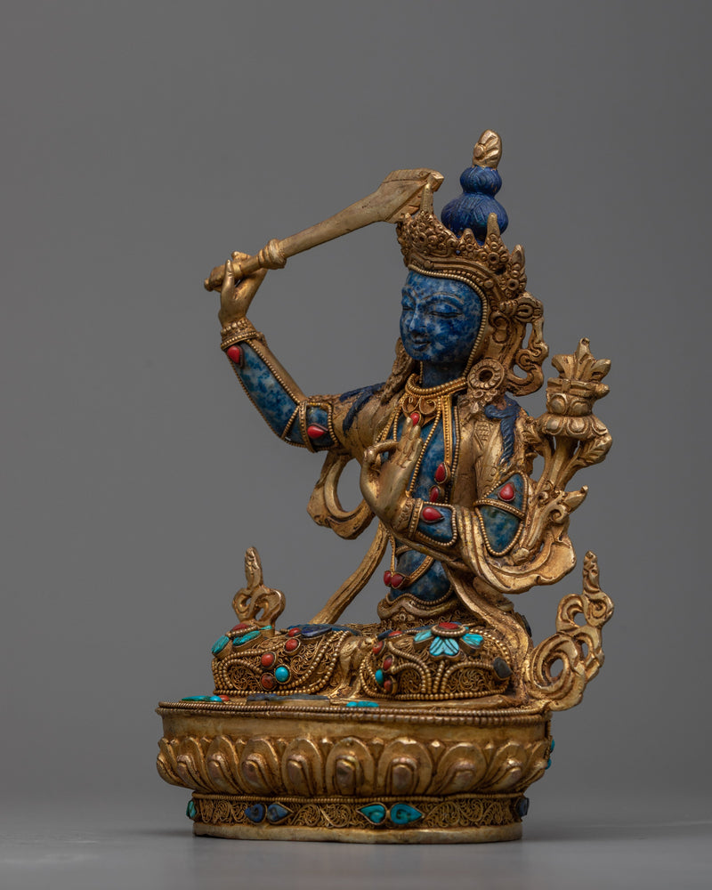 Manjushri Meditation Statue | Sacred Figurine for Deep Meditation and Reflection