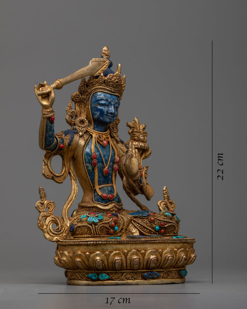 Manjushri Meditation Statue | Sacred Figurine for Deep Meditation and Reflection