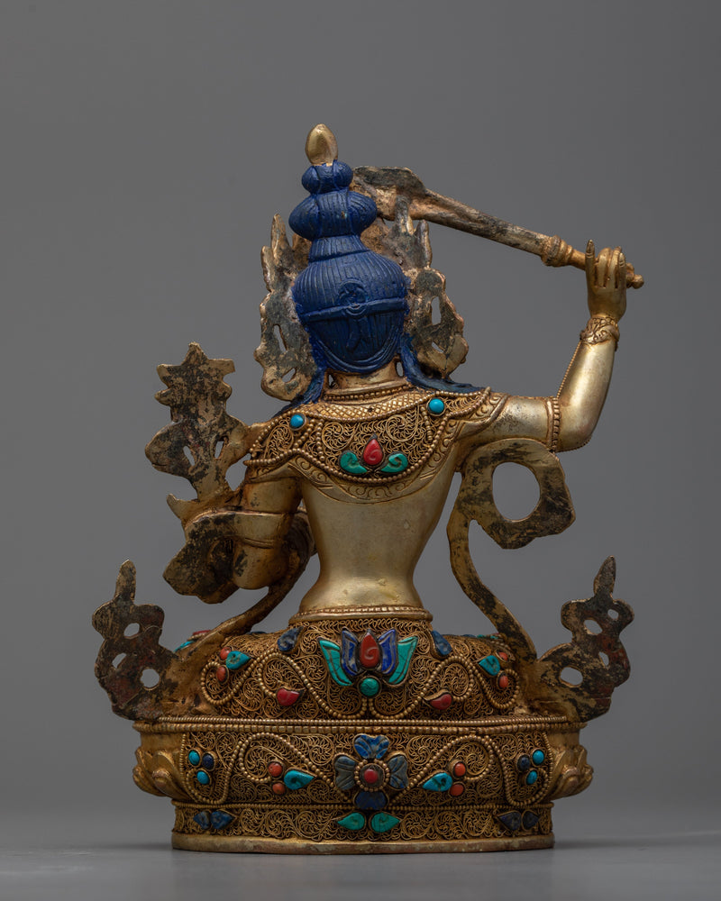 Manjushri Meditation Statue | Sacred Figurine for Deep Meditation and Reflection