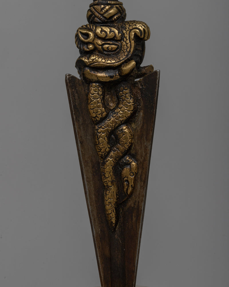 Tibetan Phurba Dagger With Stand Base | Traditional Buddhist Tantric Tool