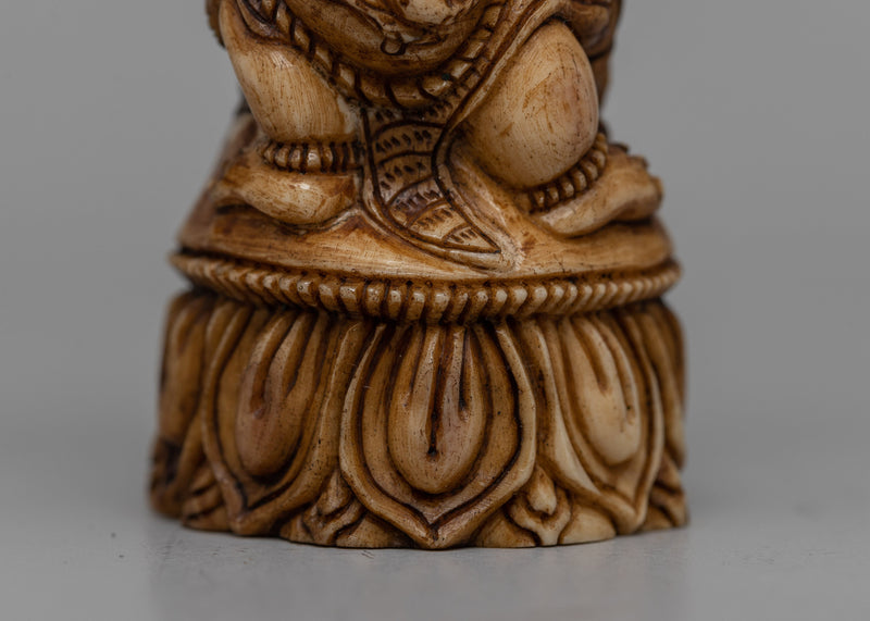 Handcarved Bone Vajrapani Stamp | Handcarved Buddhist Symbol