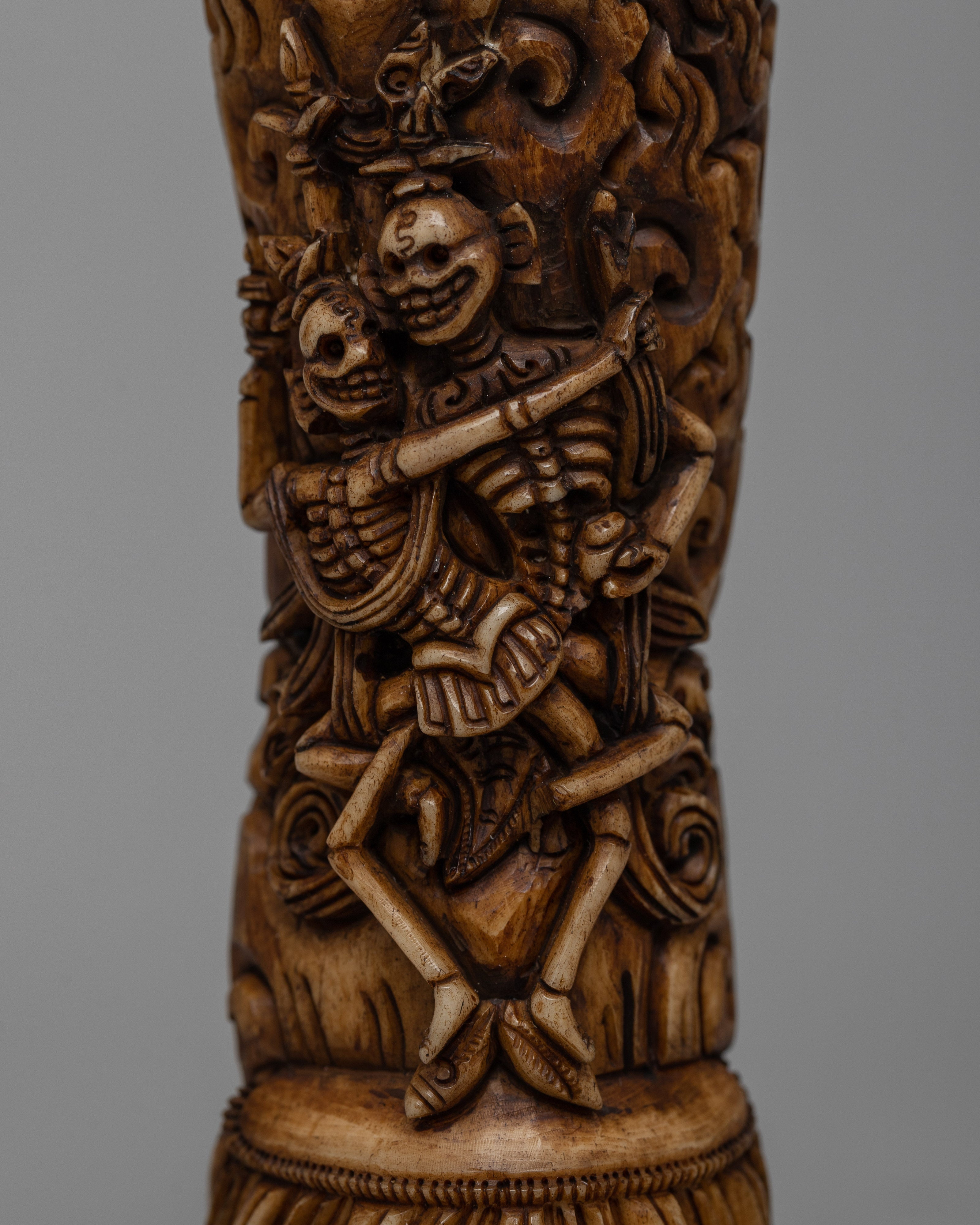 Chitipati Seal Stamp | Symbolic Buddhist Skeleton Lords