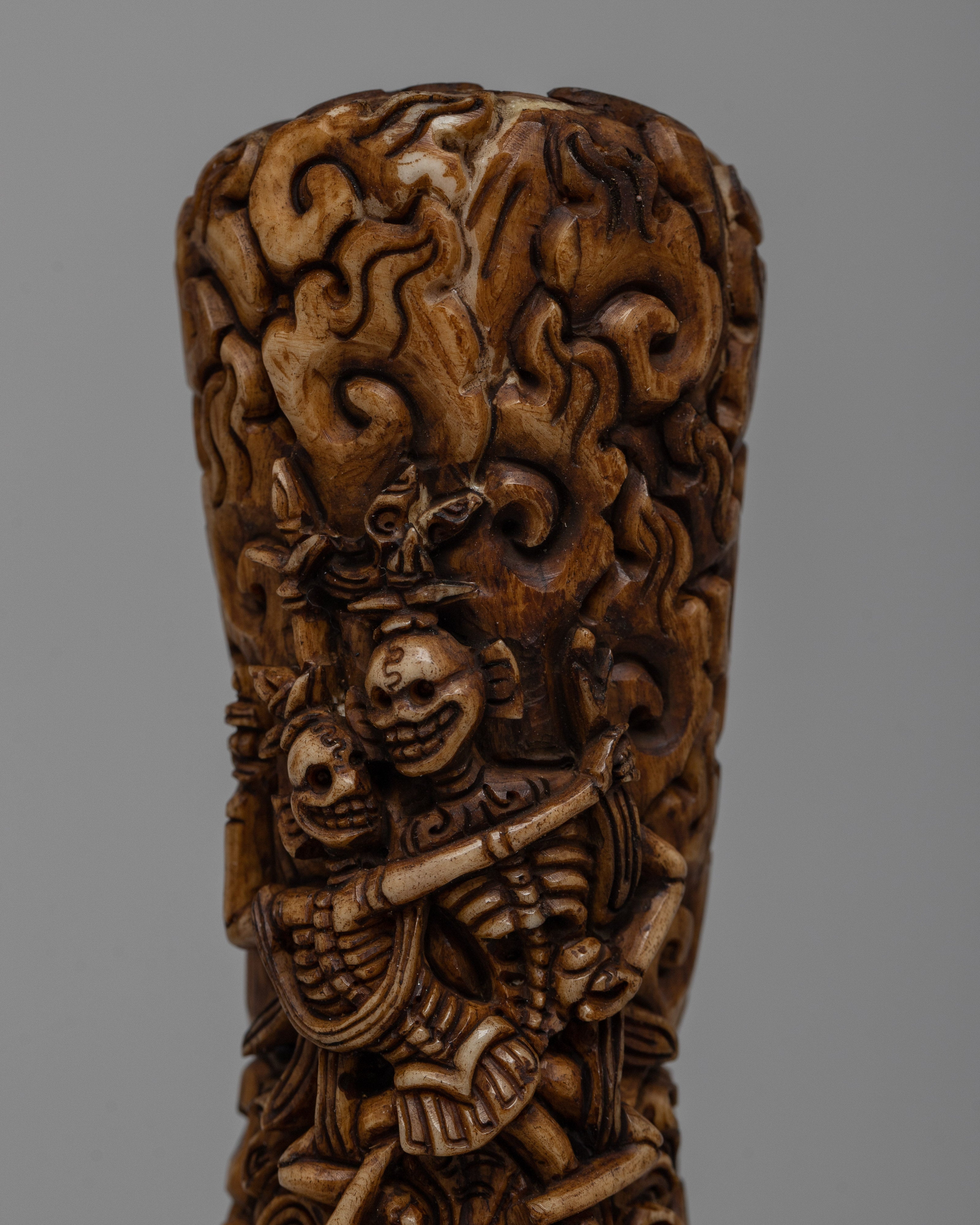 Chitipati Seal Stamp | Symbolic Buddhist Skeleton Lords