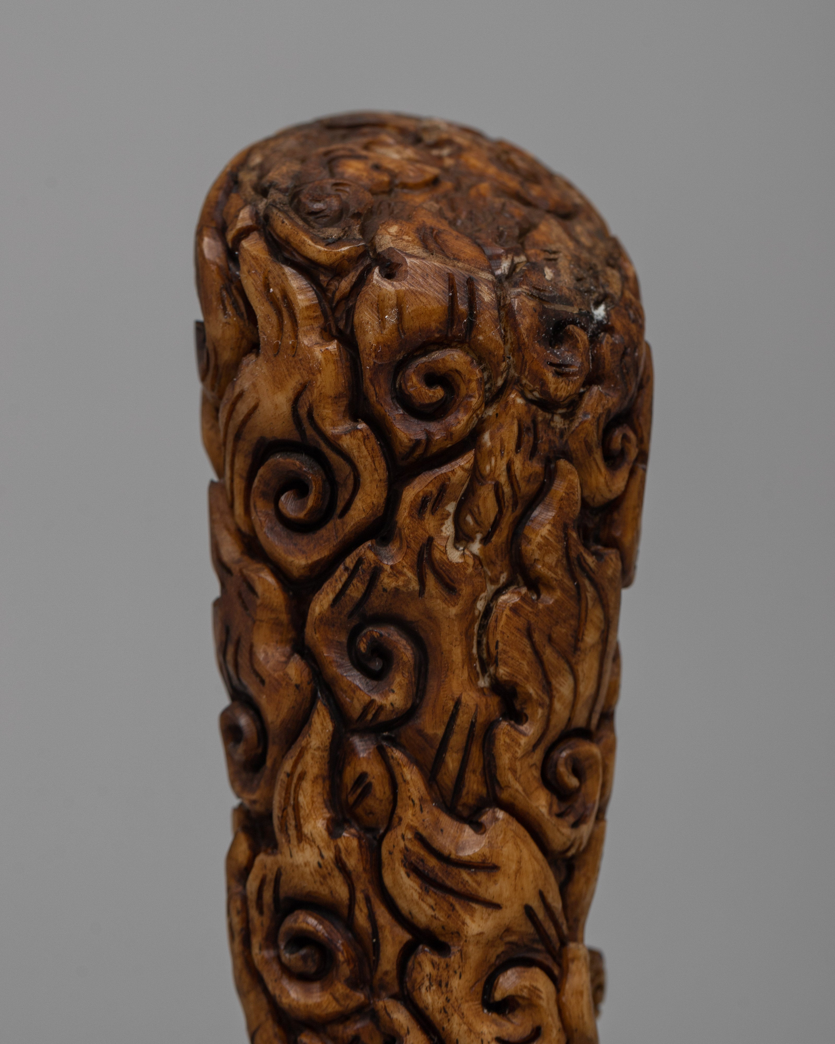 Buddhist Mahakala Stamp | Ethically Sourced Buffalo Bone