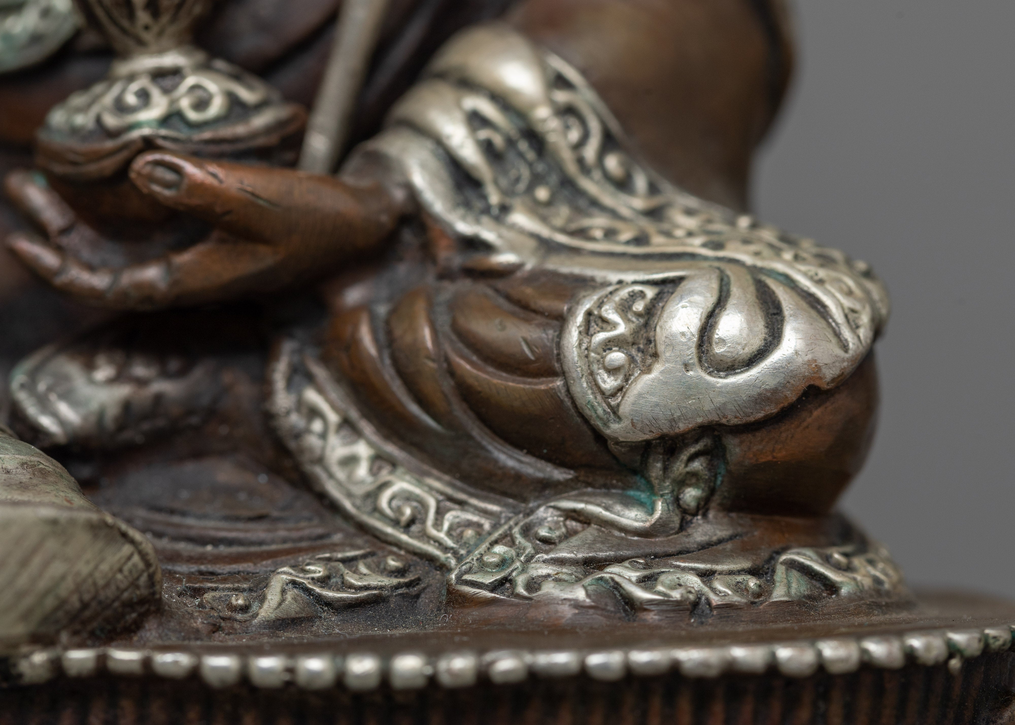 Guru Rinpoche Copper Statue | Machine-Made Tibetan Buddhism Art