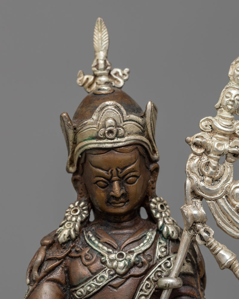 Guru Rinpoche Copper Statue | Machine-Made Tibetan Buddhism Art