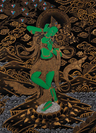 Green Tara Thangka | Tibetan Buddhism Thangka