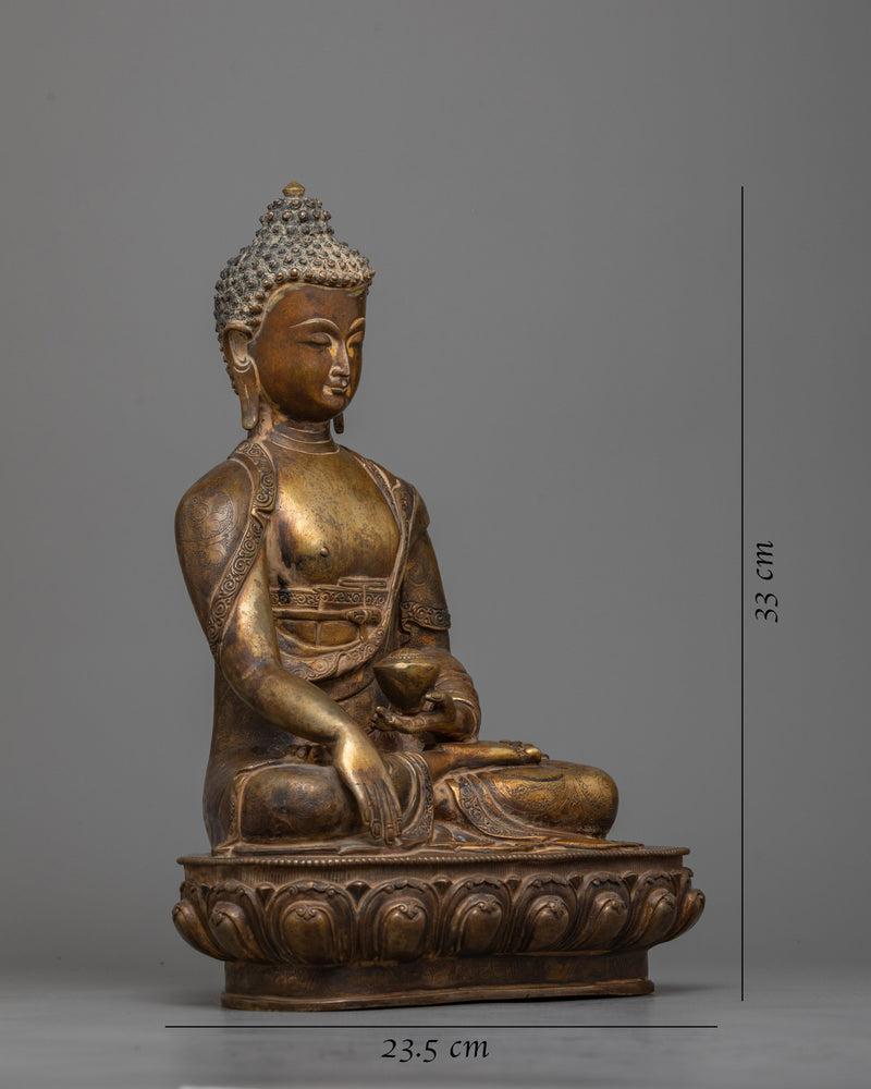 Shakyamuni Buddha Statue with 24K Gold Gilding | Exquisite Manifestation of Sacred Artistry