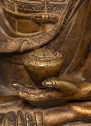 Shakyamuni Buddha Statue with 24K Gold Gilding | Exquisite Manifestation of Sacred Artistry