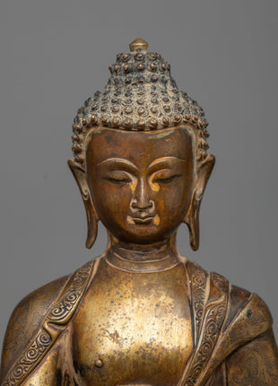 Shakyamuni Buddha Statue with 24K Gold Gilding | Exquisite Manifestation of Sacred Artistry