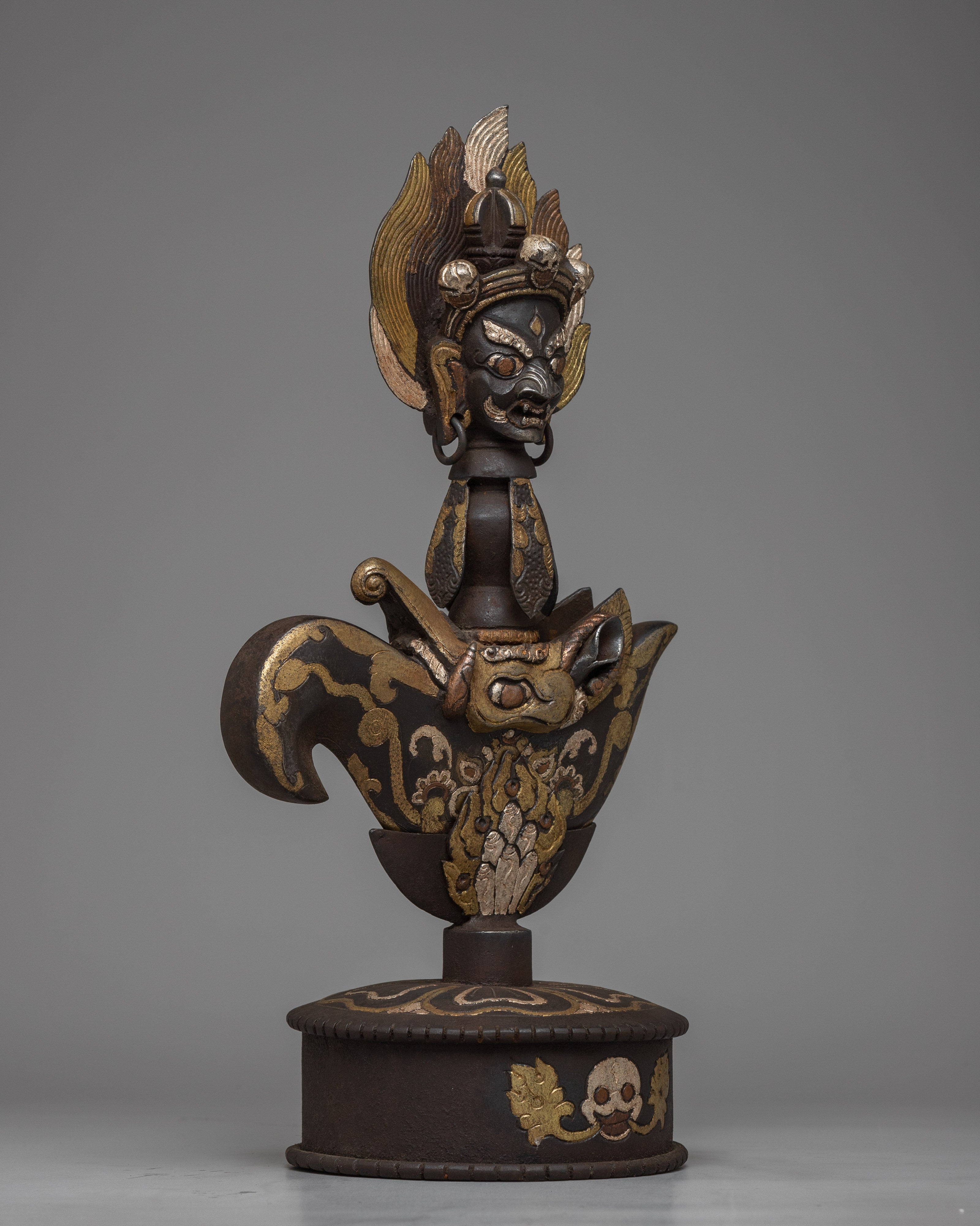 Iron Kartika Knife With Stand | Sacred Buddhist Ceremonial Artifact