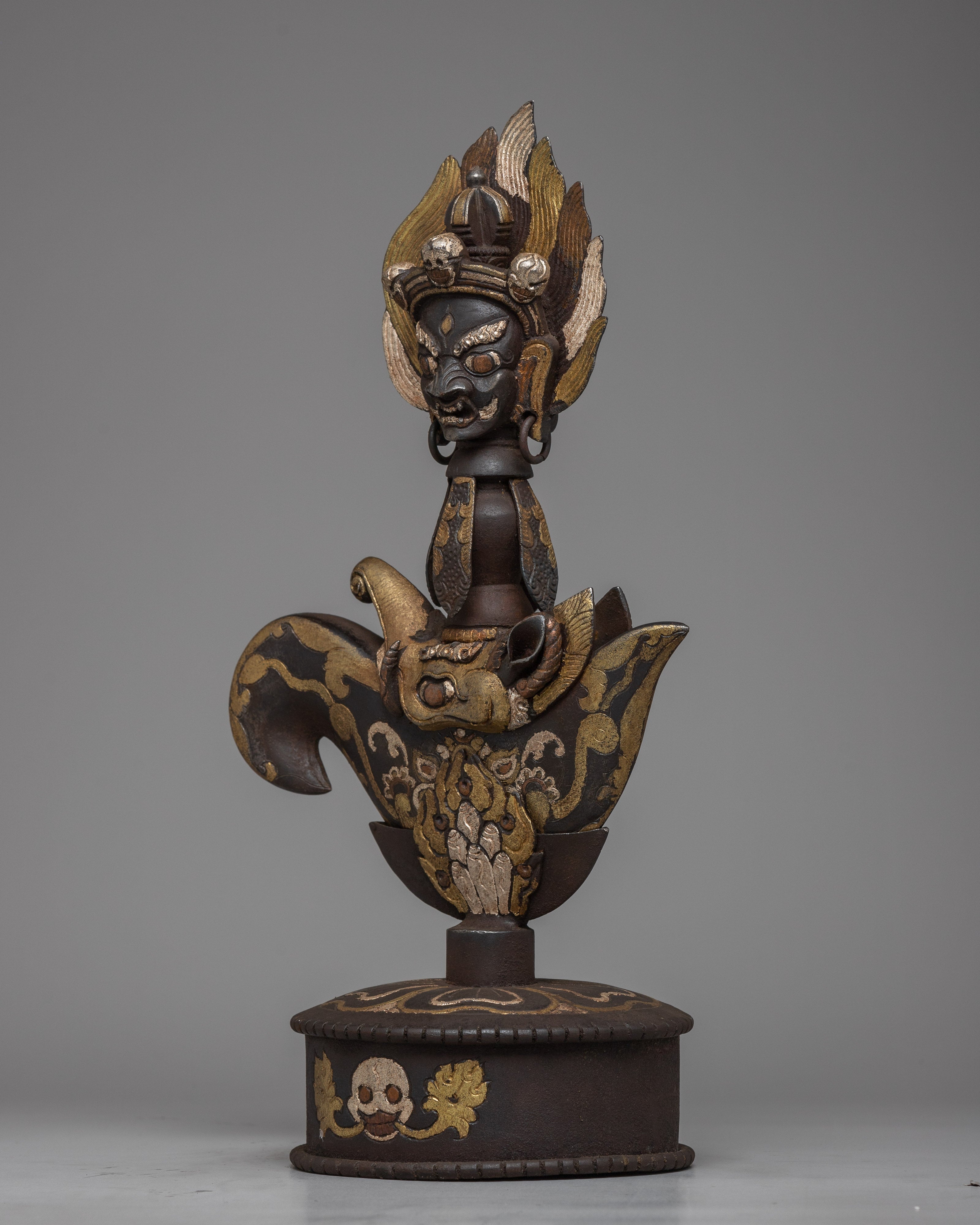 Iron Kartika Knife With Stand | Sacred Buddhist Ceremonial Artifact