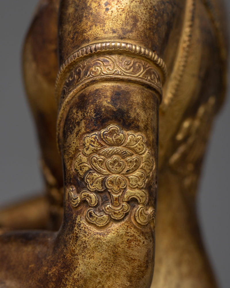 Gold Shakyamuni Buddha Statue | Serene Addition to Your Collection