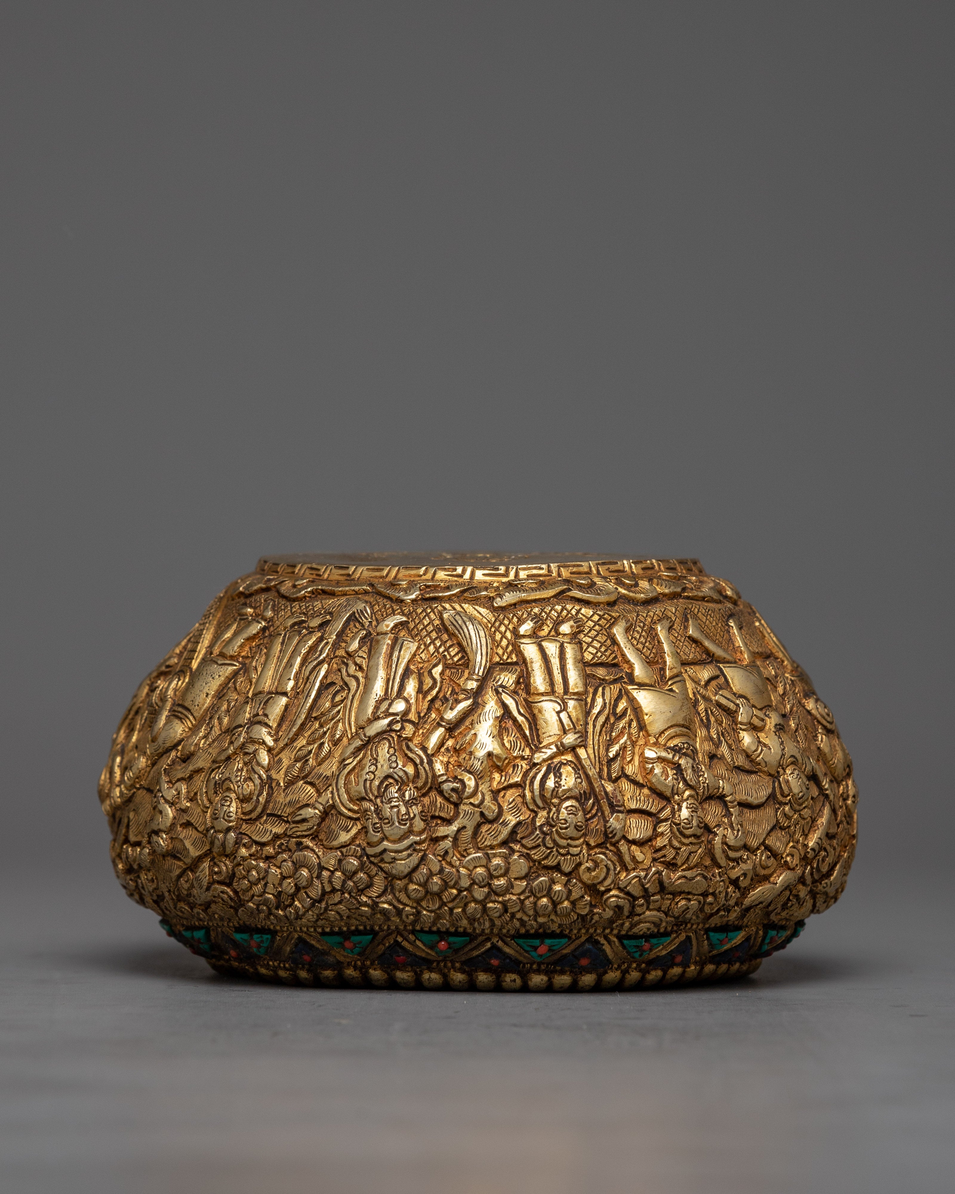 Traditional Copper Dhupur Pot | Spiritual Rice Offering Pot