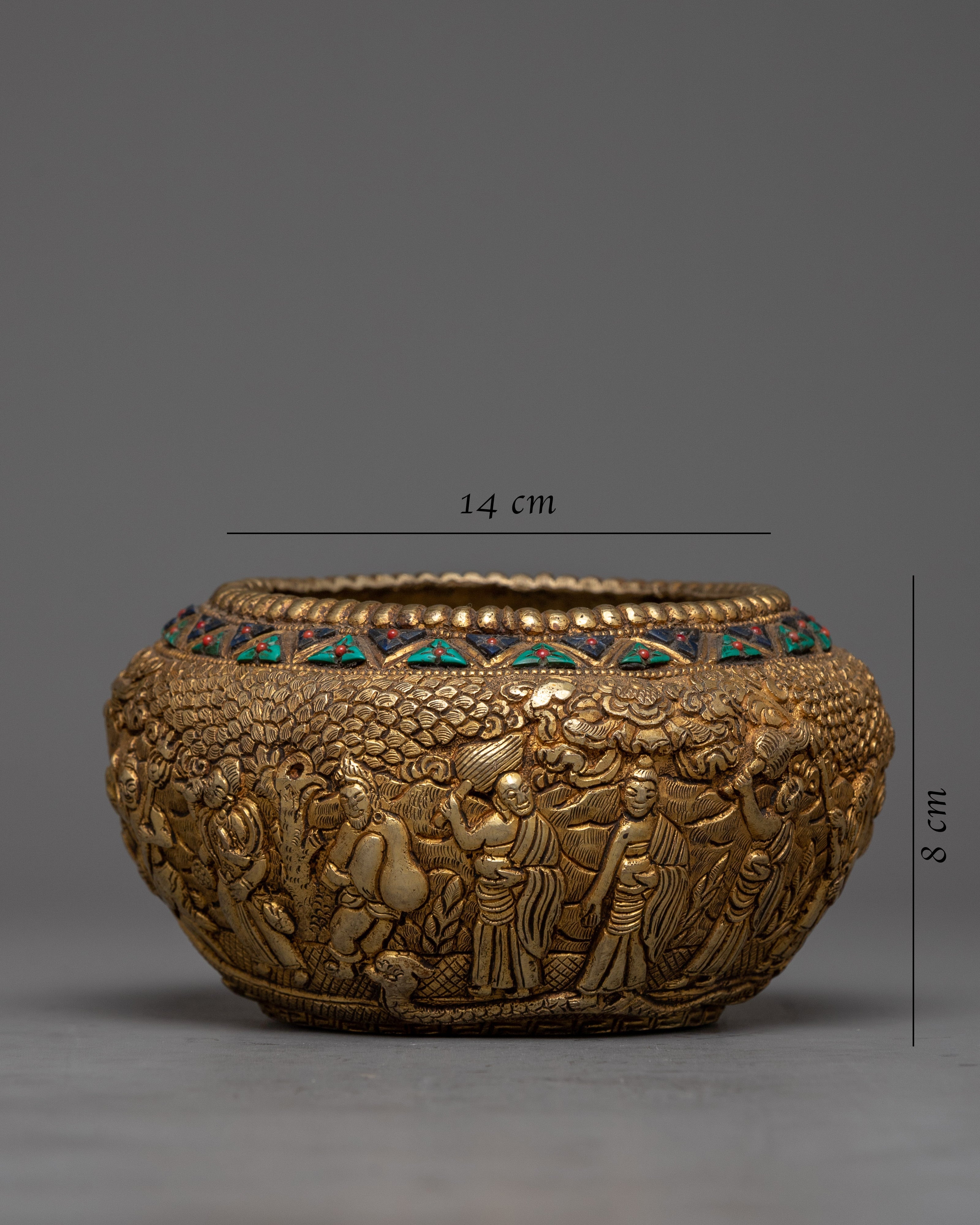 Traditional Copper Dhupur Pot | Spiritual Rice Offering Pot