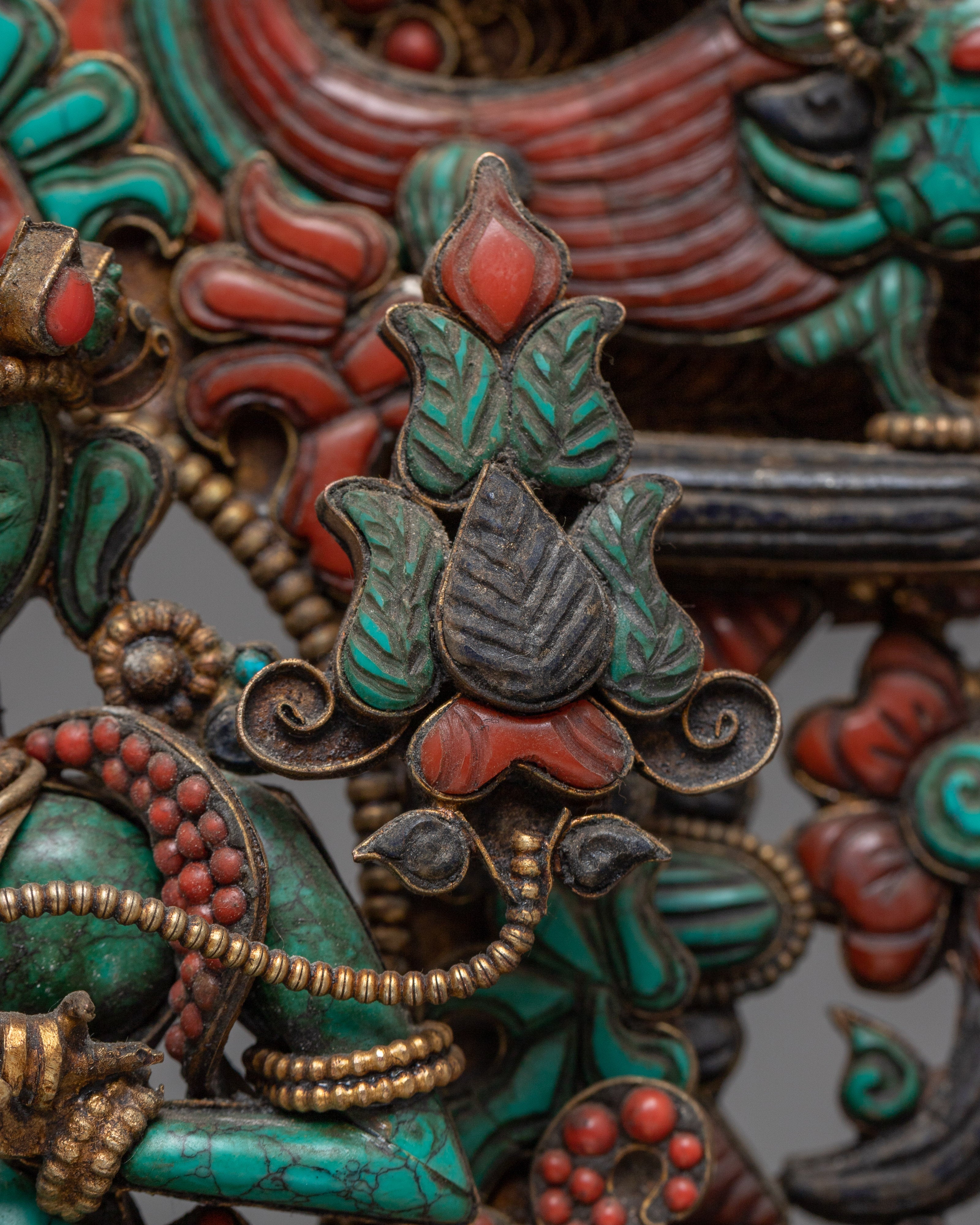 Turquoise Green Tara Statue  |  Compassionate Goddess Figure