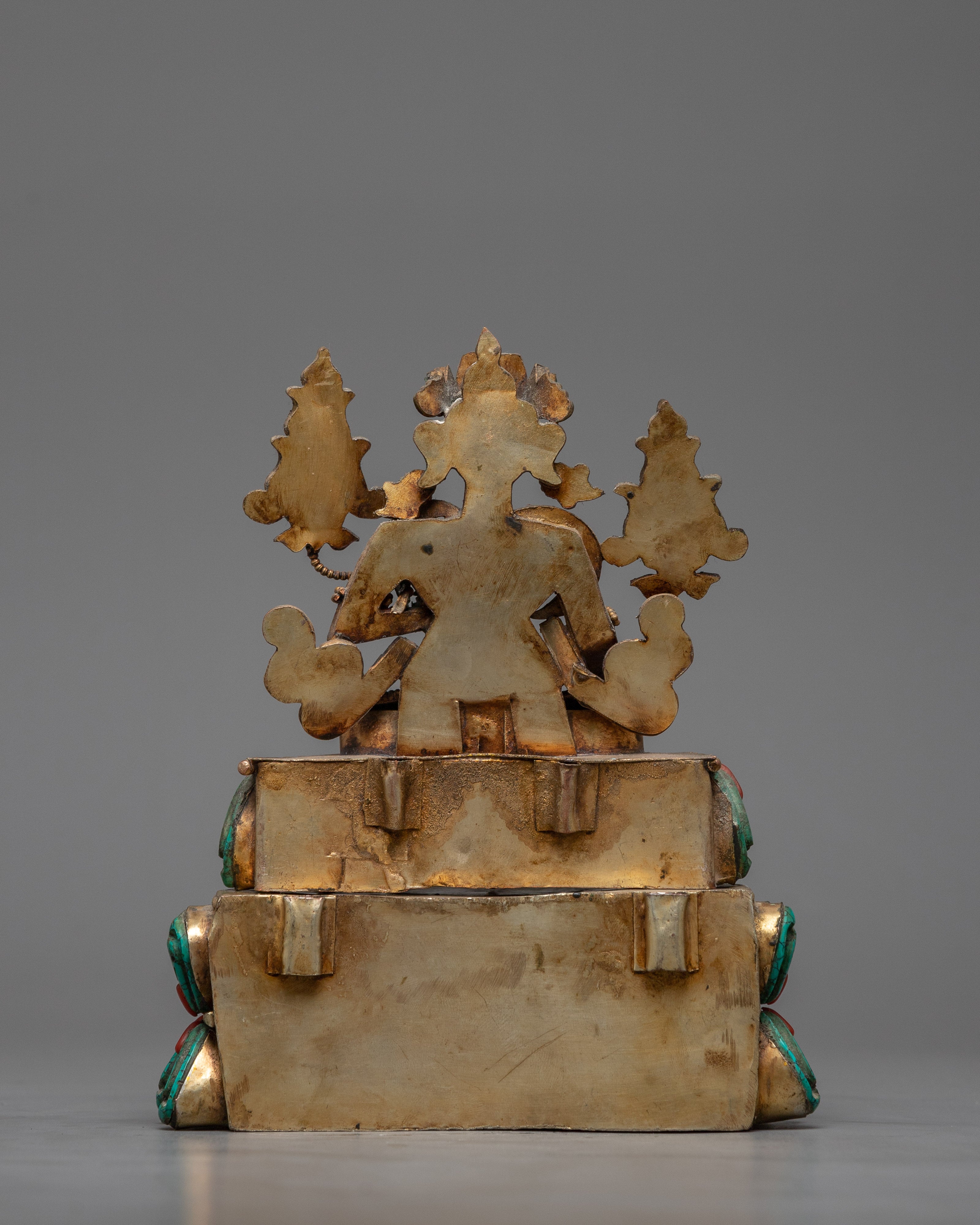 Turquoise Green Tara Statue  |  Compassionate Goddess Figure