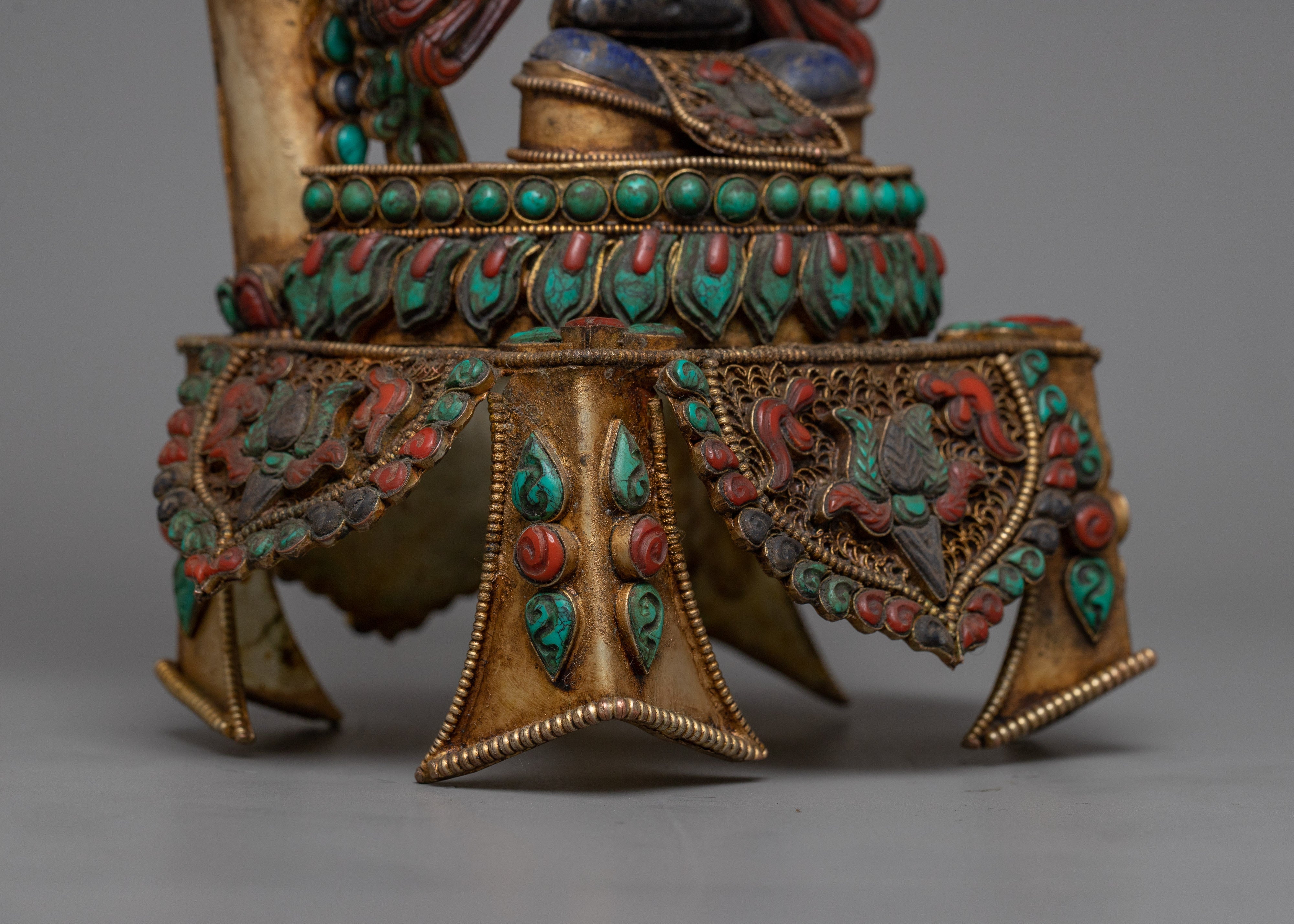 Bodhisattva  Lapis Manjushri Statue | Sculpture of Buddhist Wisdom Deity