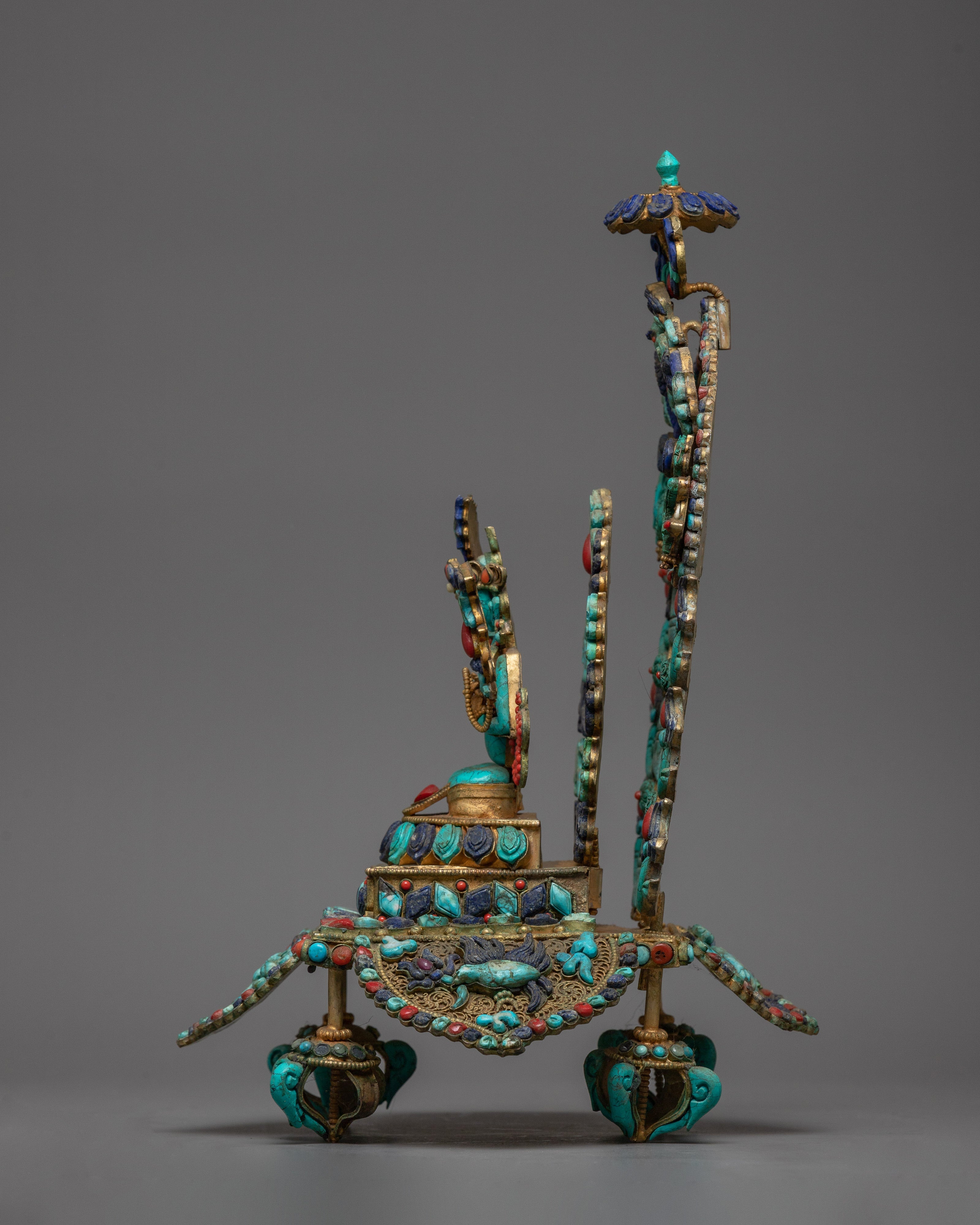 Turquoise Manjushri Statue | Buddhist Enlightenment Figure For Meditation Decor