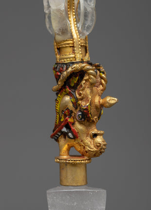 Tibetan Crystal Phurba | Ritual Dagger for Energy Clearing and Protection
