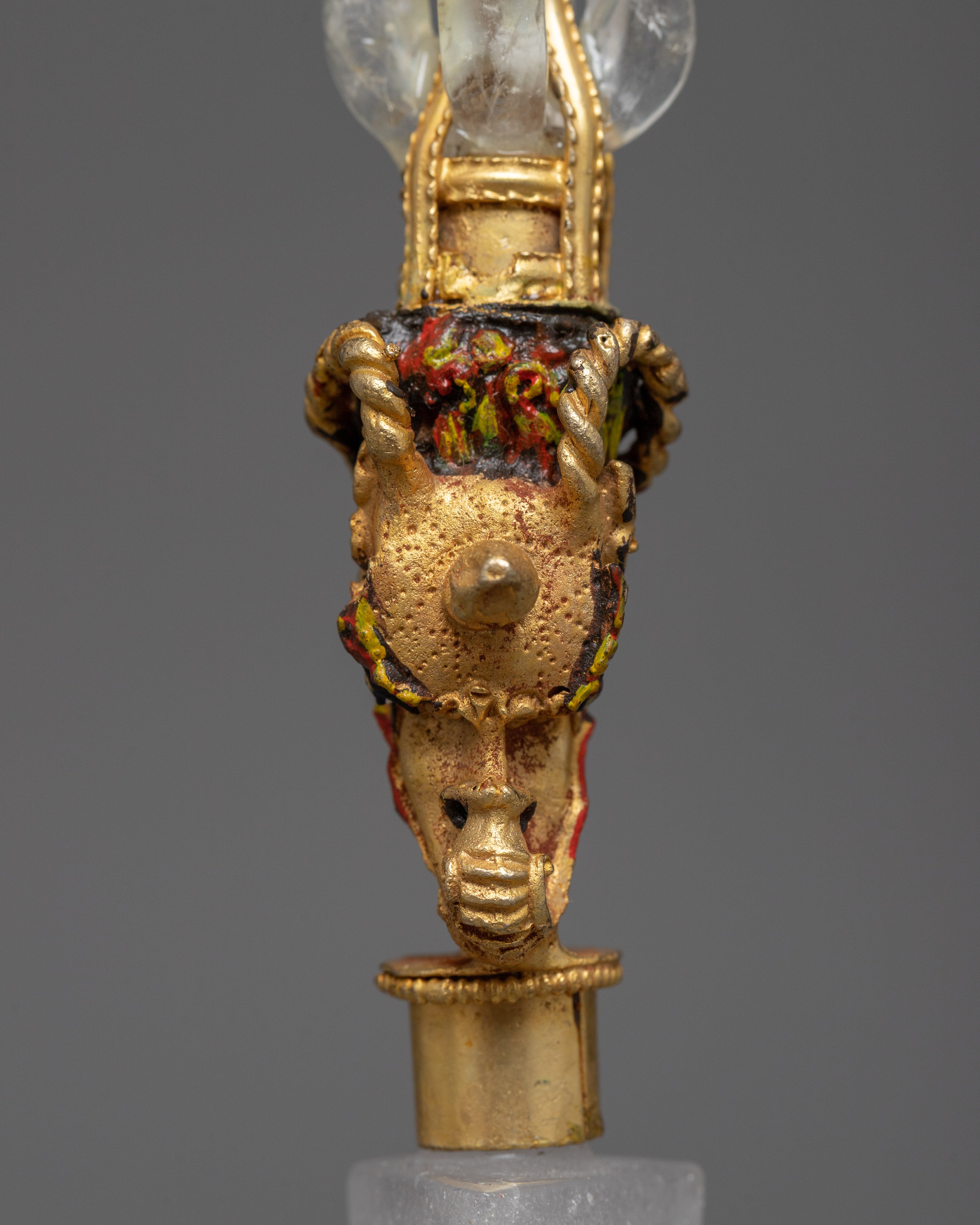 Tibetan Crystal Phurba | Ritual Dagger for Energy Clearing and Protection