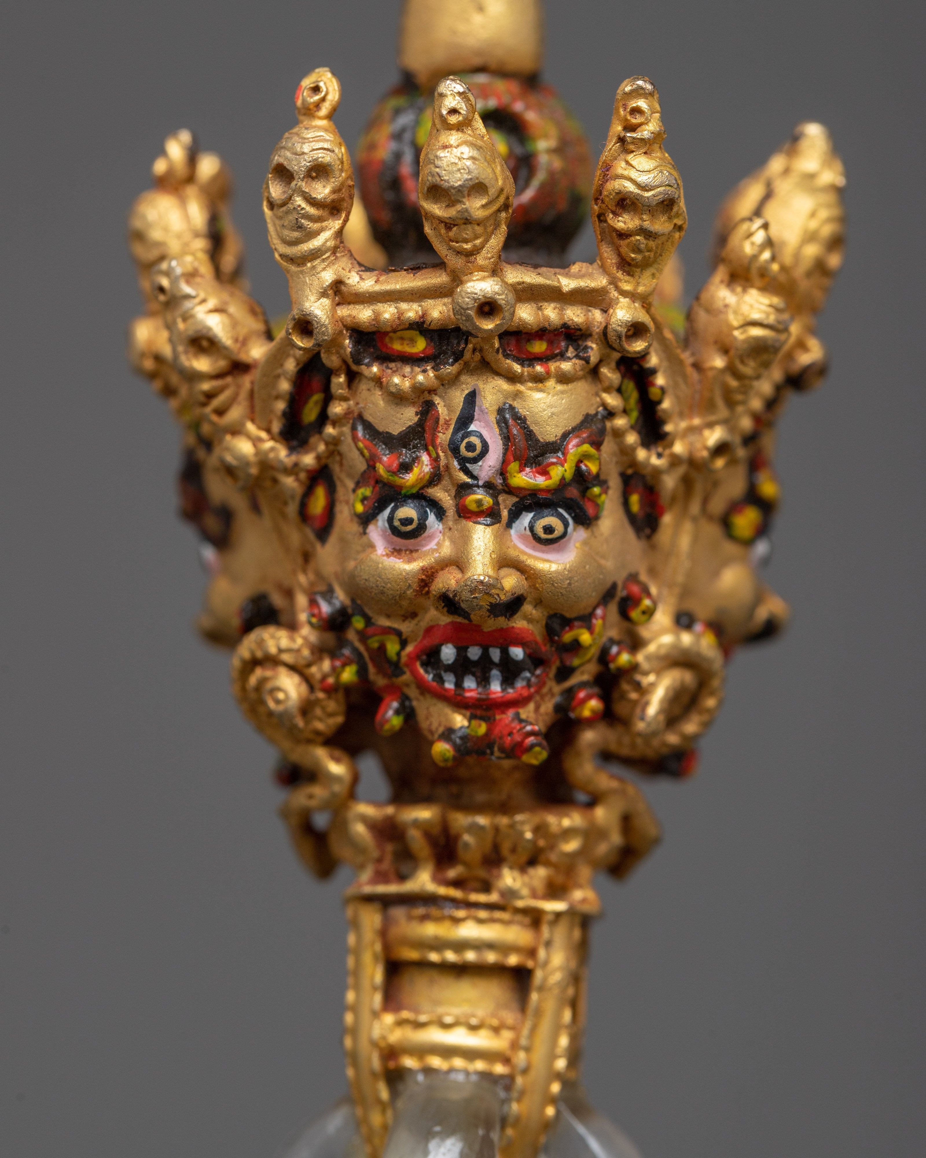 Tibetan Crystal Phurba | Ritual Dagger for Energy Clearing and Protection