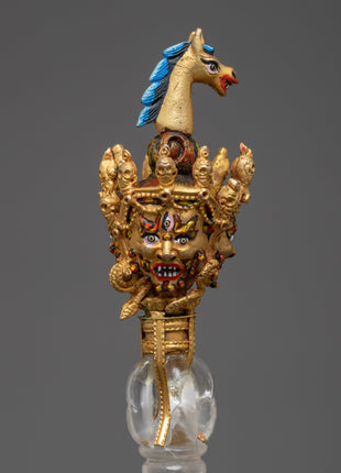 Tibetan Crystal Phurba | Ritual Dagger for Energy Clearing and Protection