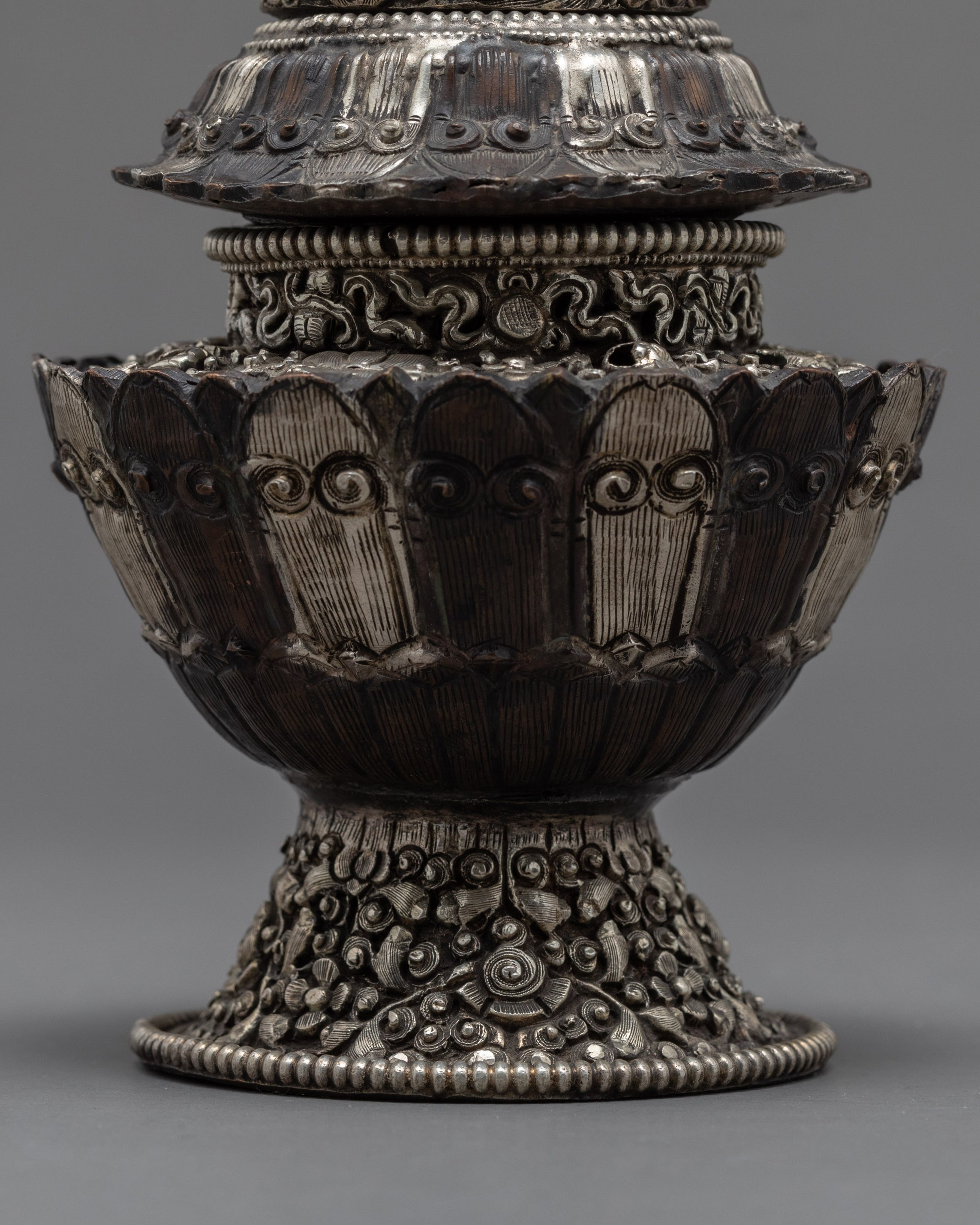 Traditional Buddhist Rice Pot | Handcrafted Neshi Dhupur | Ritual Objects