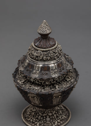 Traditional Buddhist Rice Pot | Handcrafted Neshi Dhupur | Ritual Objects