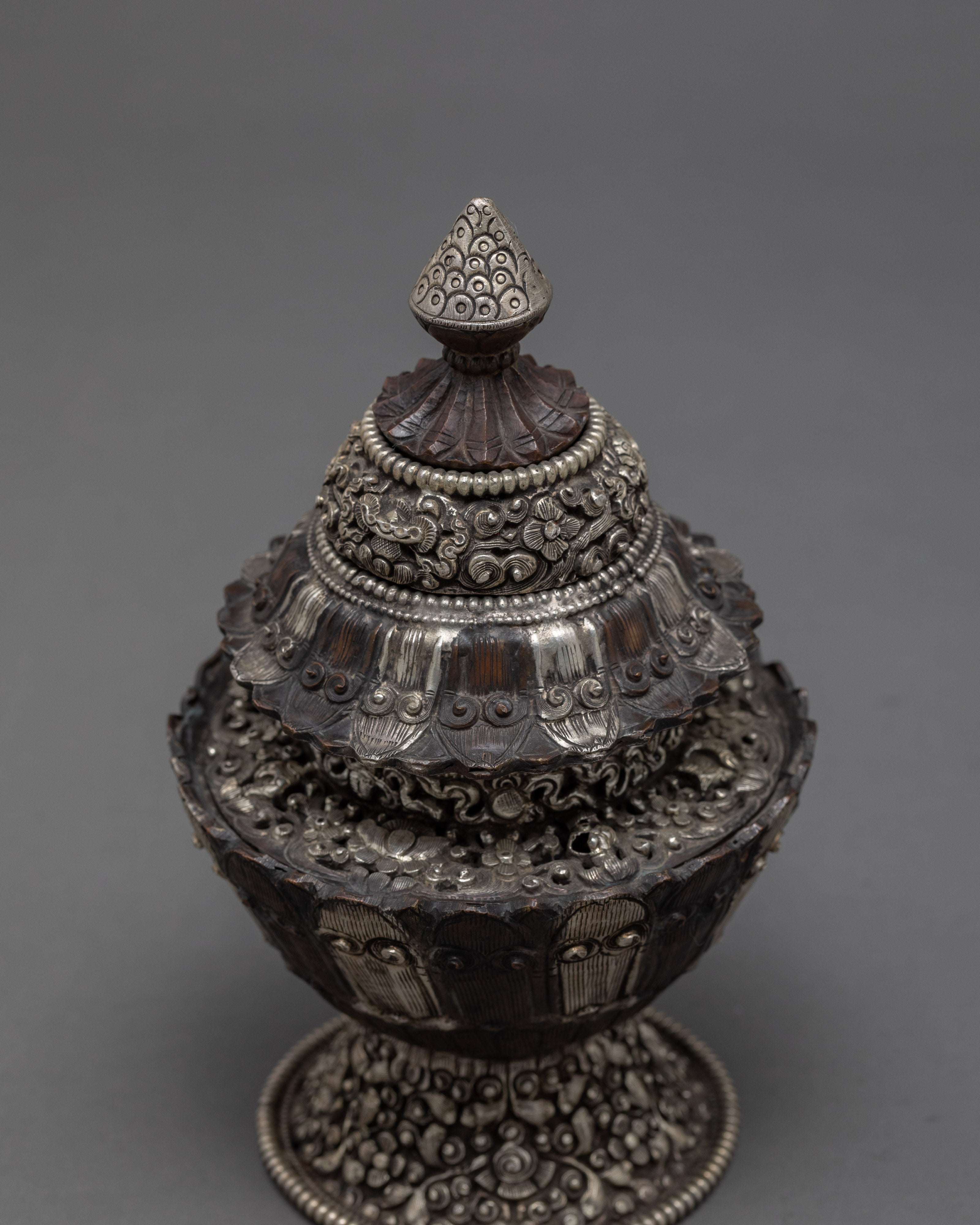 Traditional Buddhist Rice Pot | Handcrafted Neshi Dhupur | Ritual Objects