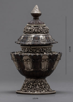 Traditional Buddhist Rice Pot | Handcrafted Neshi Dhupur | Ritual Objects