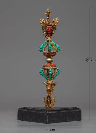 Wooden Stand Phurba | Handmade Dagger for Spiritual Practices