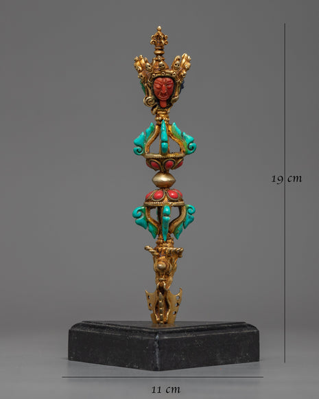 Wooden Stand Phurba | Handmade Dagger for Spiritual Practices