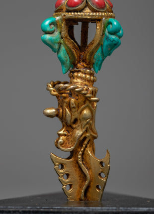 Wooden Stand Phurba | Handmade Dagger for Spiritual Practices