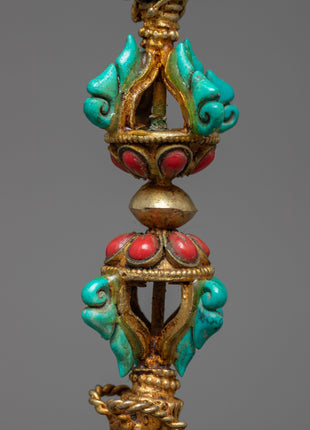 Wooden Stand Phurba | Handmade Dagger for Spiritual Practices